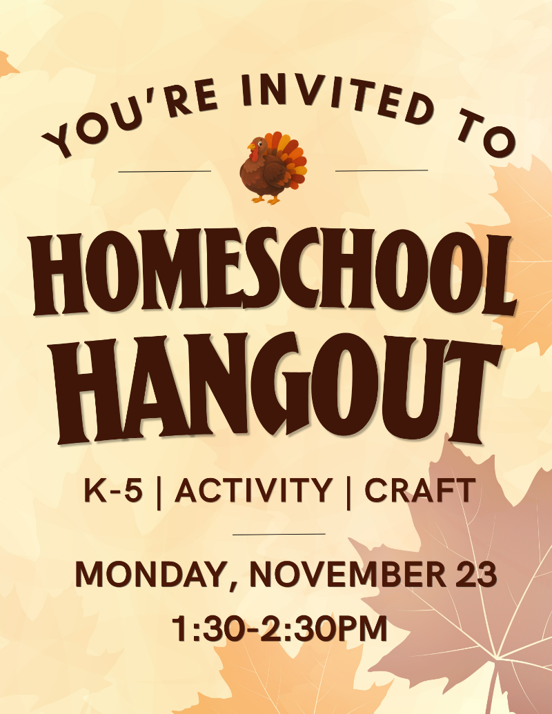 Homeschool Hangout event flyer
