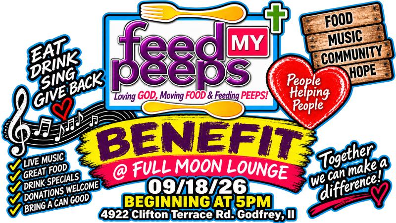 Benefit for Feed My Peeps event flyer