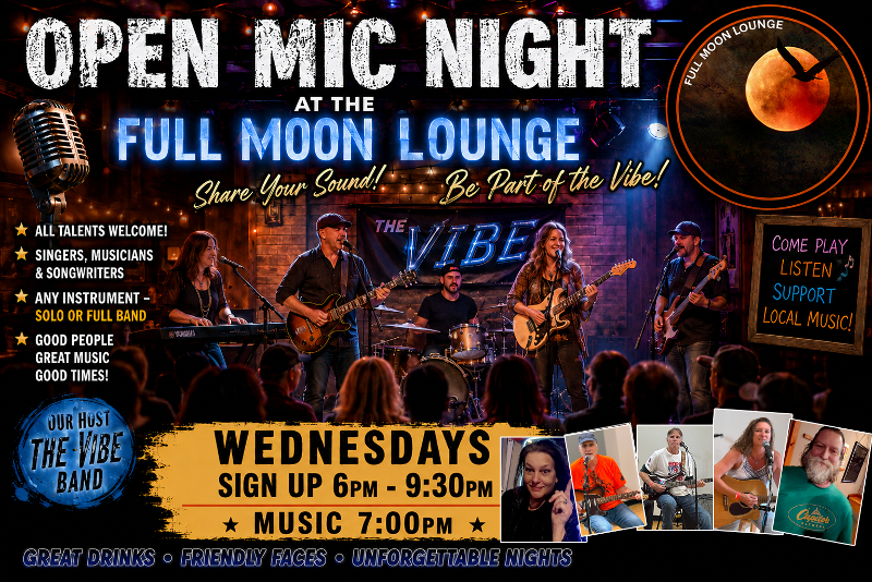 Open Jam @ Full Moon event flyer