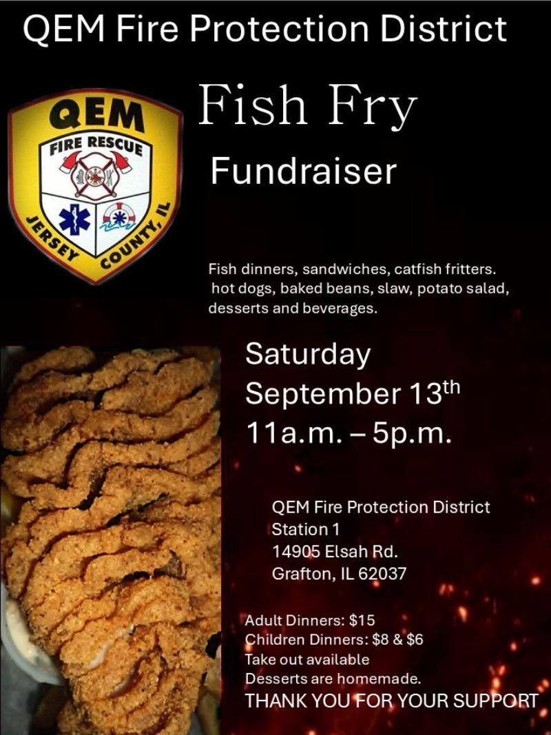 QEM Annual Fish Fry event flyer