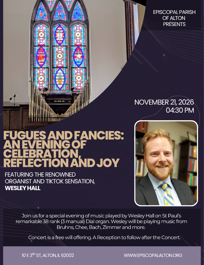 Fugues and Fancies An Evening of Celebration, Reflection and Joy event flyer
