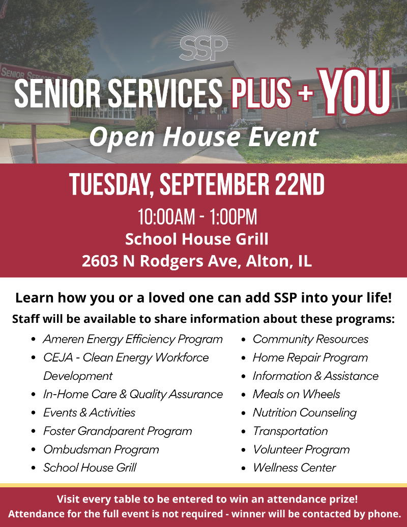 SSP + You: Open House Event - Sept. 22nd event flyer