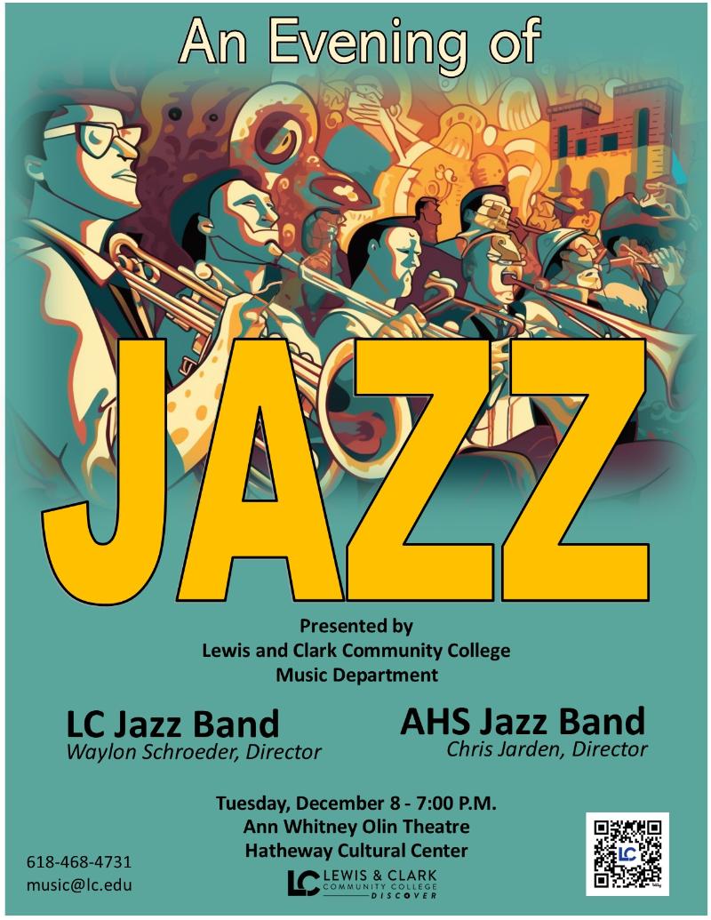 LC Jazz Band and Alton High School Jazz Band Concert event flyer