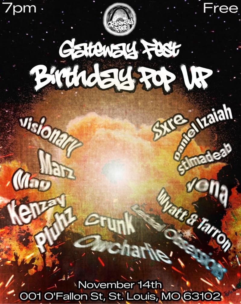 GATEWAY FEST ANNIVERSARY POP UP event flyer