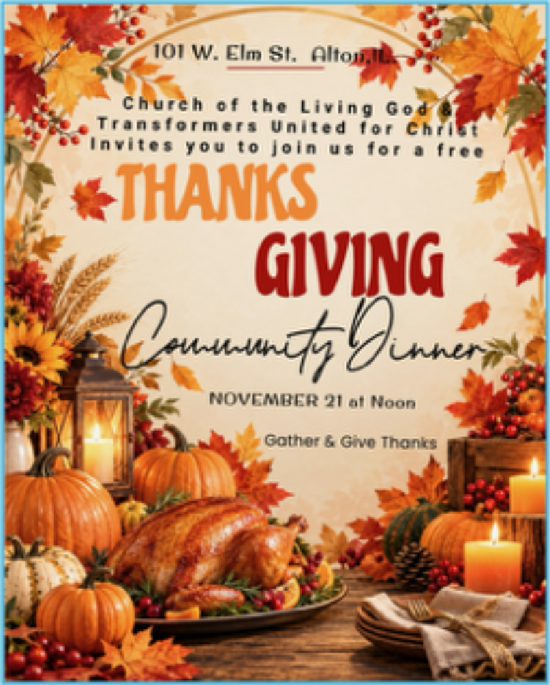 Giving Thanks Together event flyer