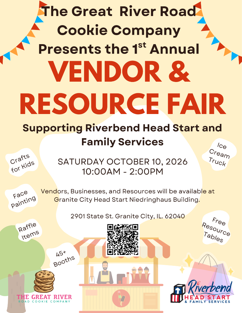 The Great River Road Cookie Company First Annual Vendor and Resource Fair event flyer