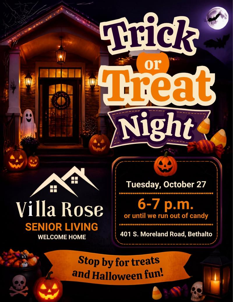 Trick or Treat Night at Villa Rose Senior Living