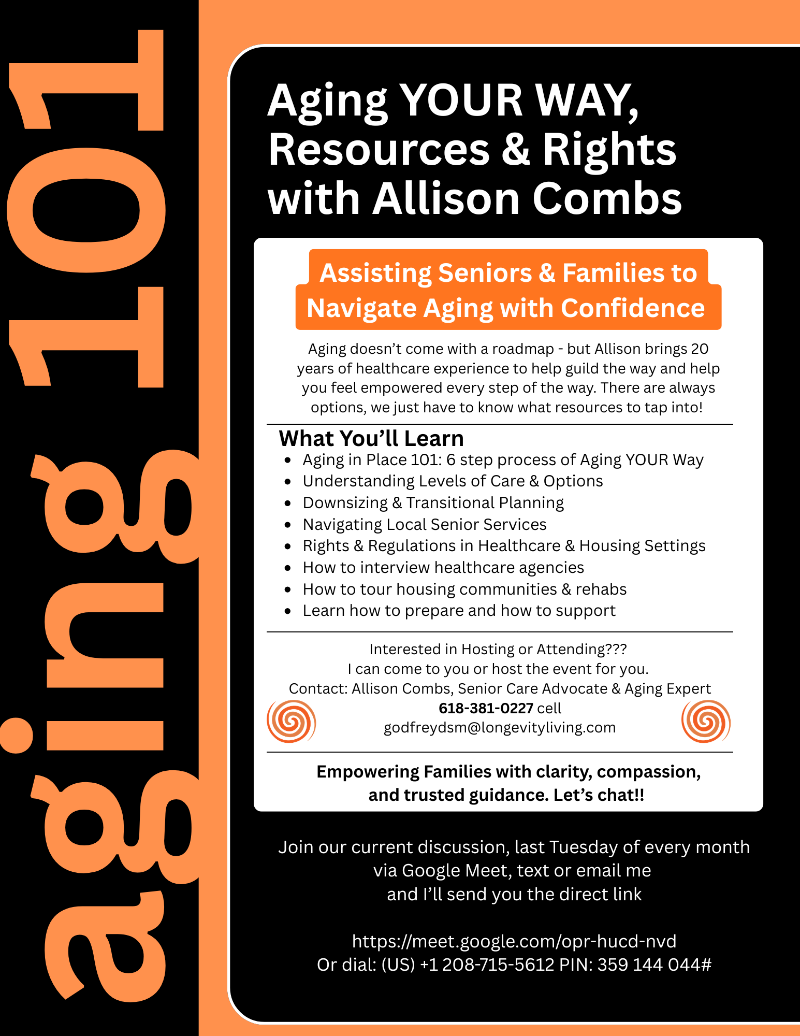 Aging YOUR WAY, Resources & Rights with Allison Combs