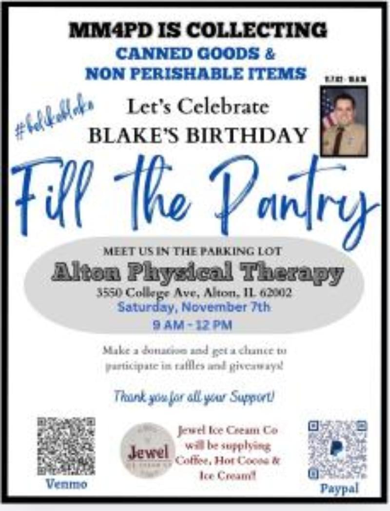 Fill the Pantry: Blake’s Birthday