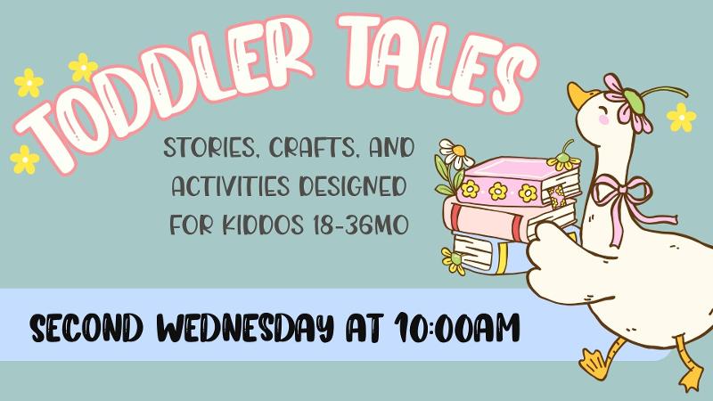Toddler Tales at Wood River Library event flyer
