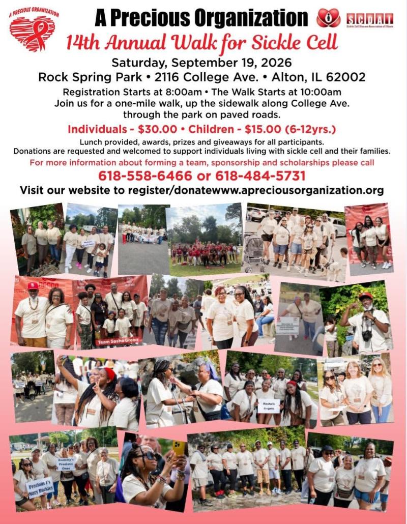 Walk for Sickle Cell  event flyer