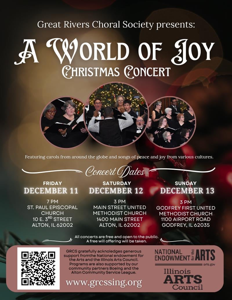 Great Rivers Choral Society Presents: A World of Joy Christmas Concert event flyer