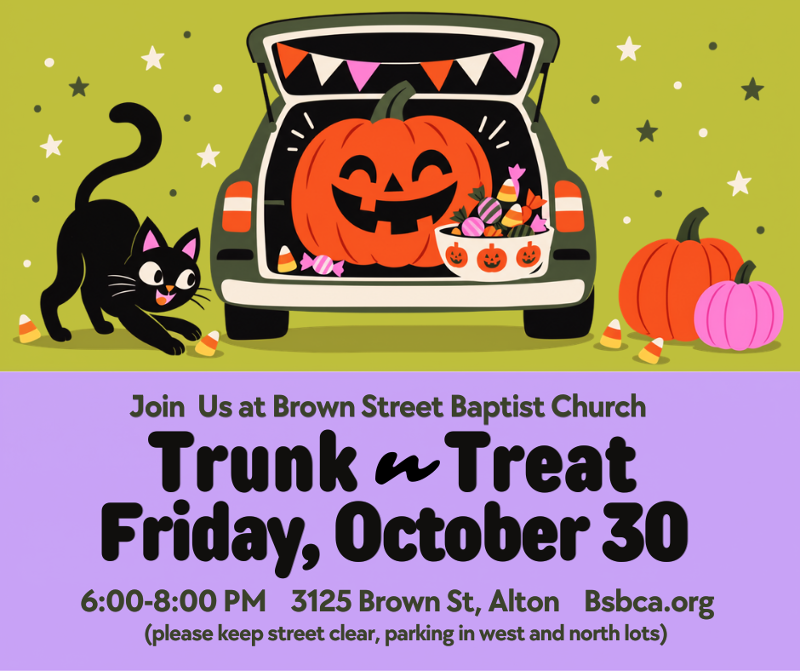 Trunk-n-Treat at BSBC event flyer